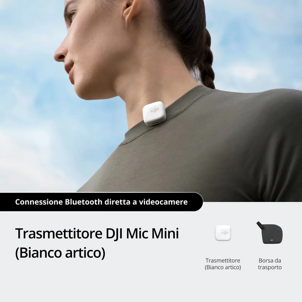 DJI Mic Mini (2 TX + 1 RX + Custodia di ricarica)