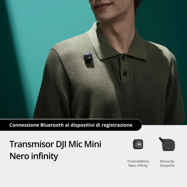 DJI Mic Mini (2 TX + 1 RX + Custodia di ricarica)