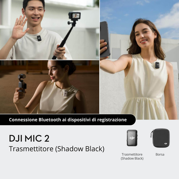 DJI Mic 2 (2 TX + 1 RX + Custodia di ricarica)